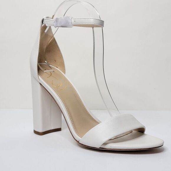 New Sam Edelman White Yaro Heel Sandal - Picture 9 of 12